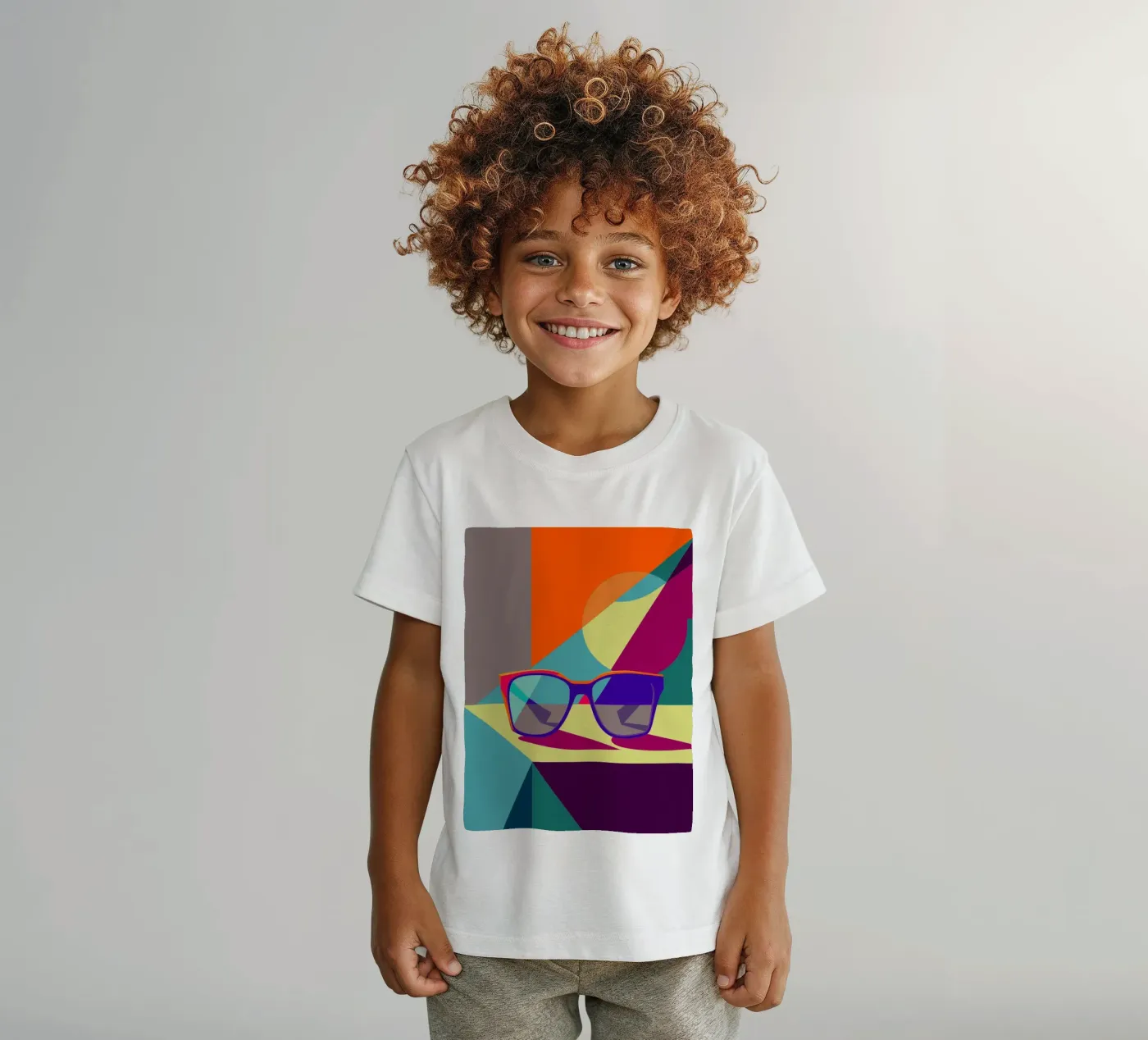 brillenvector kinder t-shirt van zaidza