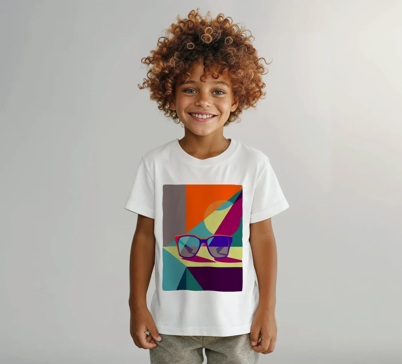 brillenvector kinder t-shirt van zaidza