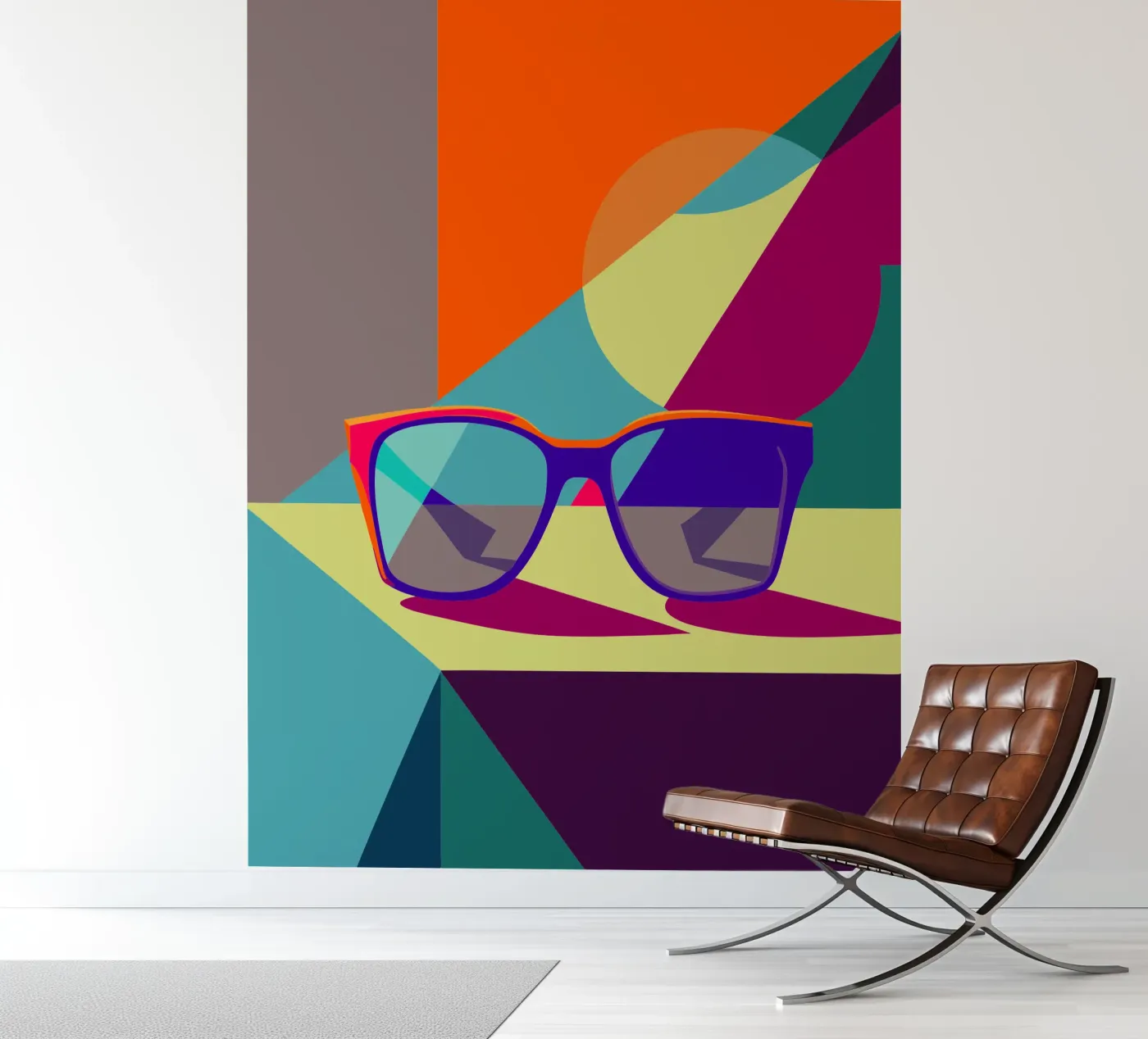 brillenvector fotobehang van zaidza