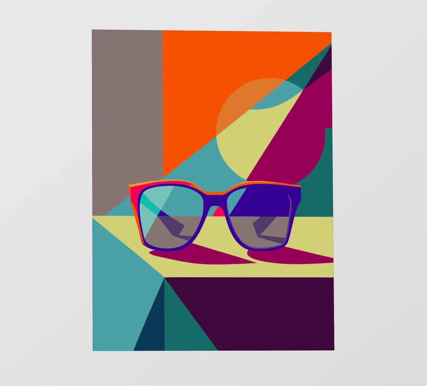 brillenvector fotobehang van zaidza