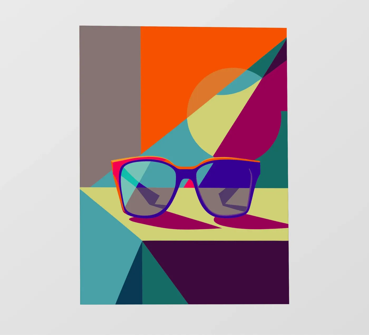 brillenvector fotobehang van zaidza