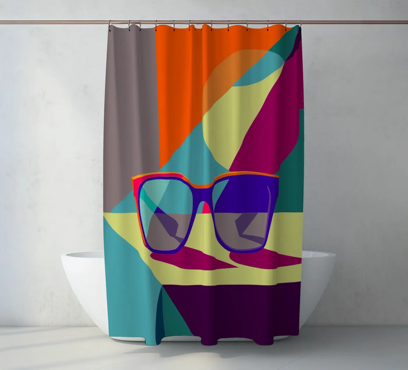 glasses vector Duschvorhang von zaidza