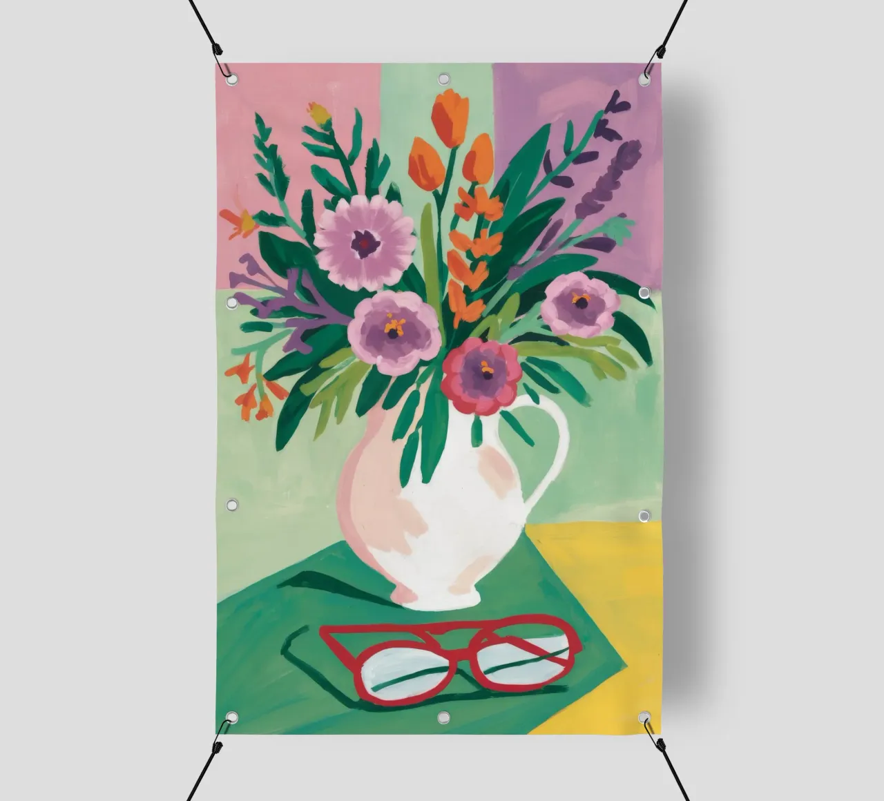 Contemplazione dei fiori in pastello telo in pvc da Fable Tempa