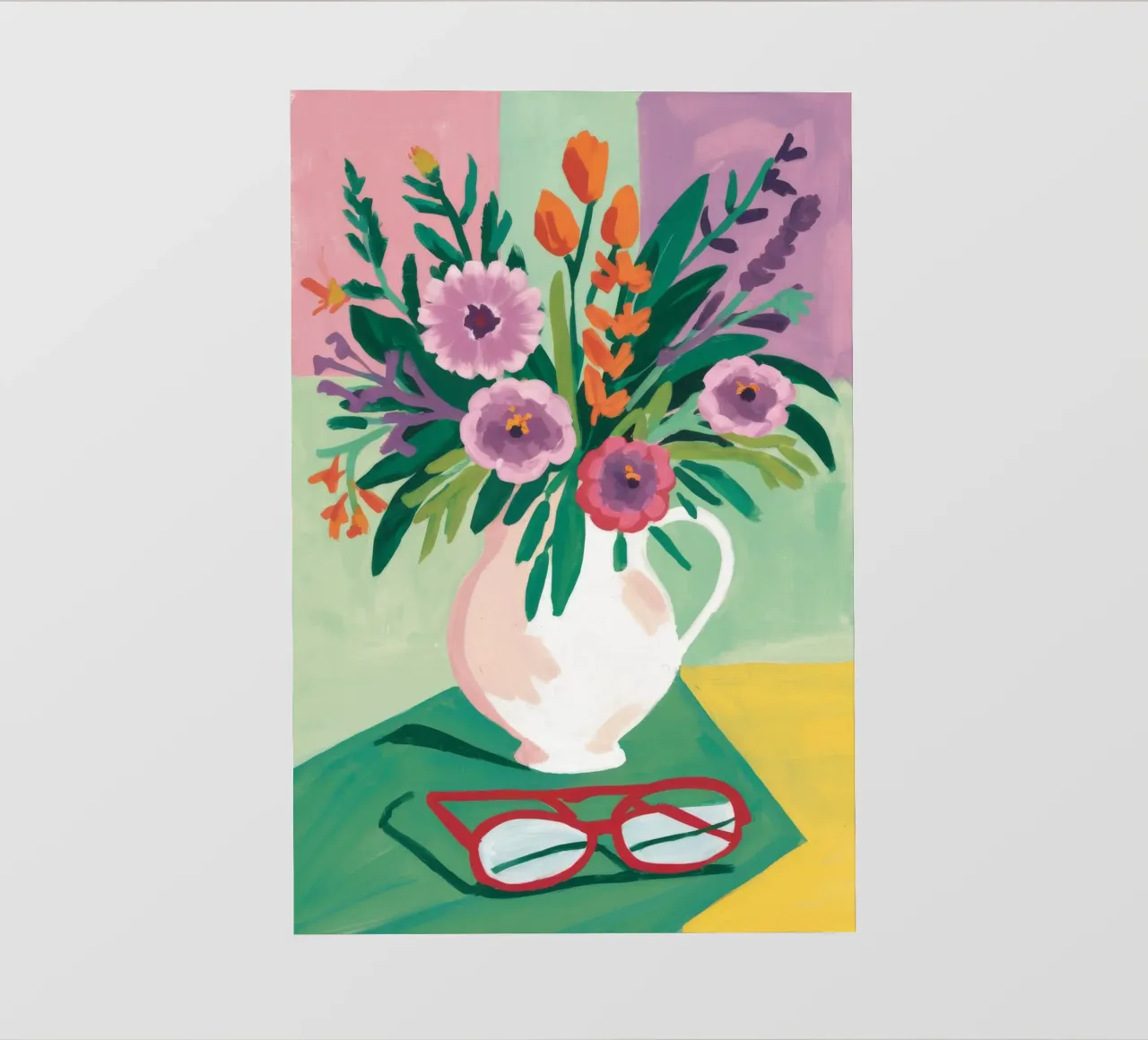 Contemplazione dei fiori in pastello telo in pvc da Fable Tempa