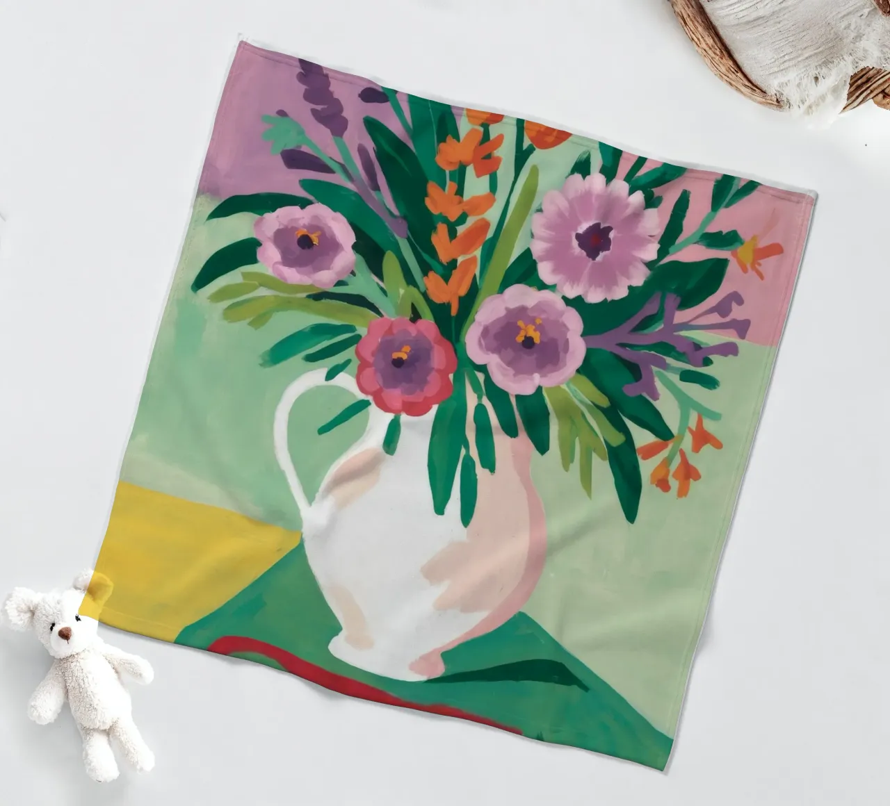 Contemplazione dei fiori in pastello coperta in pile da Fable Tempa