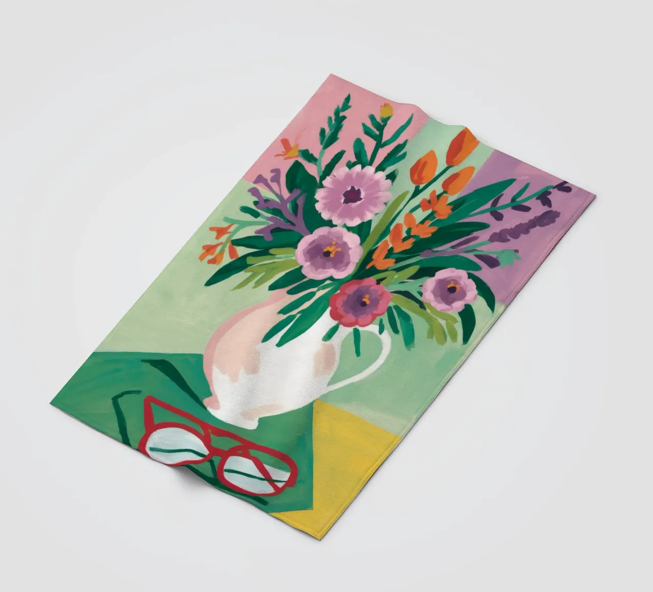 Contemplazione dei fiori in pastello coperta in pile da Fable Tempa