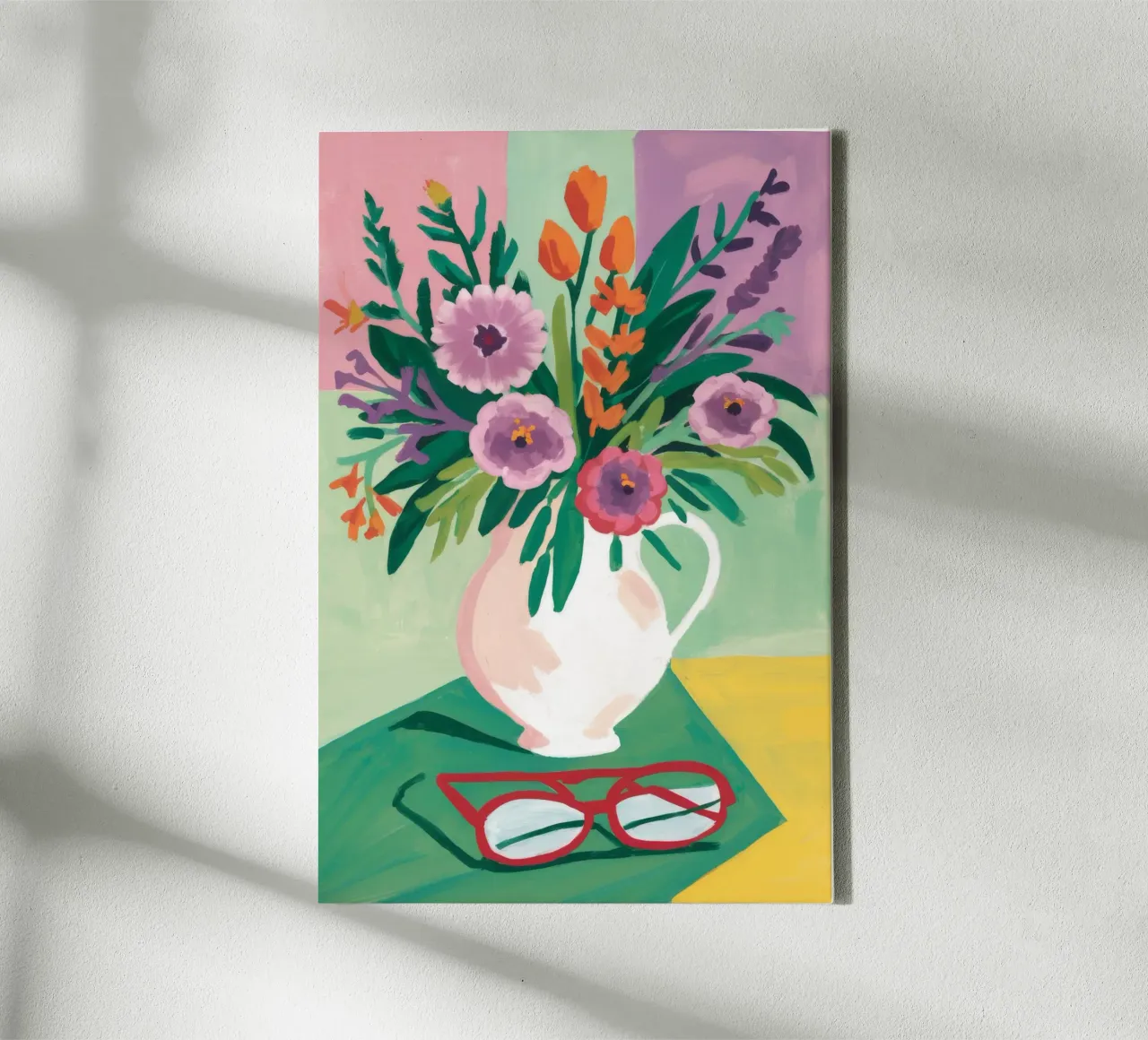Contemplazione dei fiori in pastello tela da Fable Tempa
