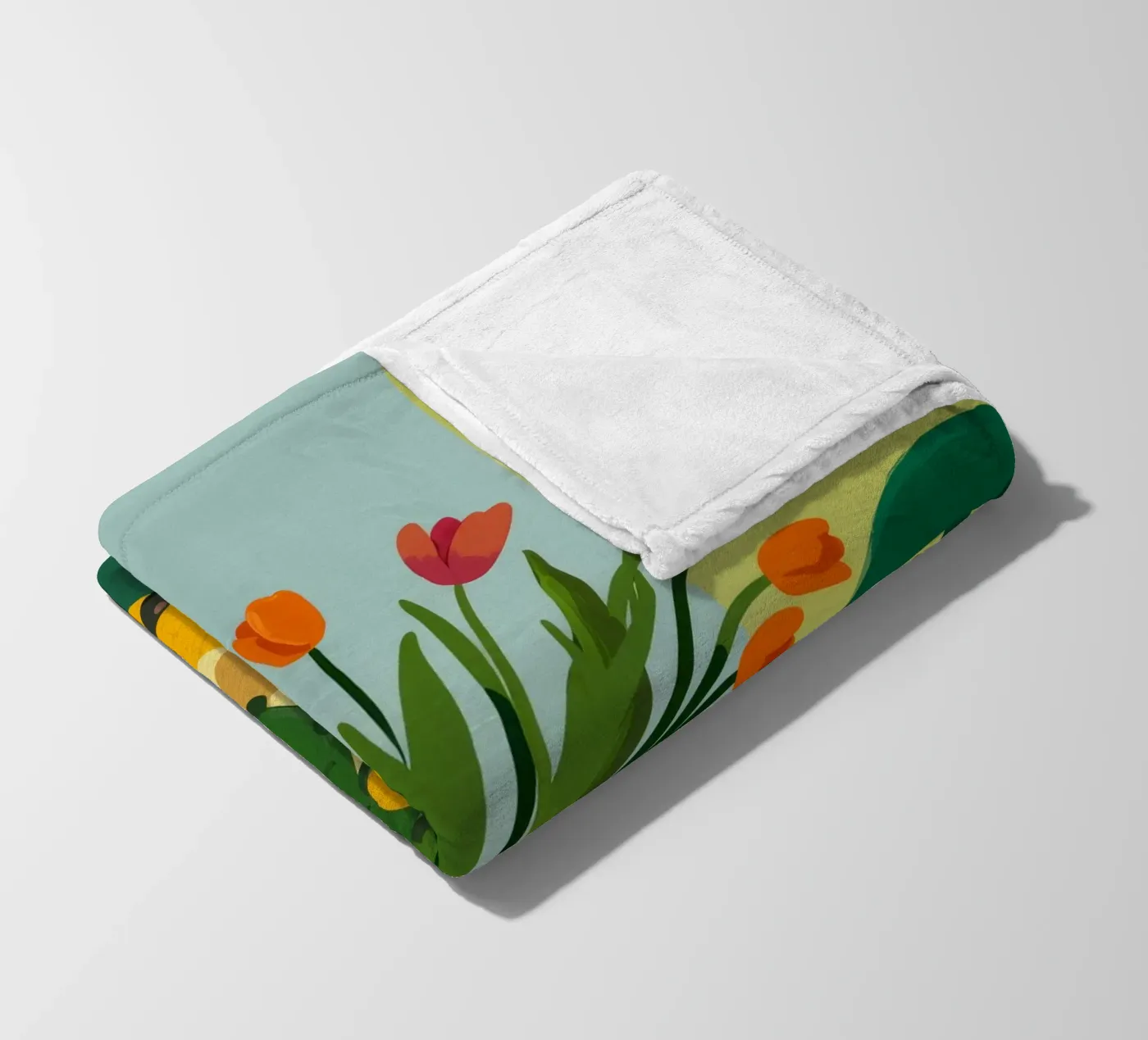 Tulip Table Tranquility fleece blanket by Fable Tempa