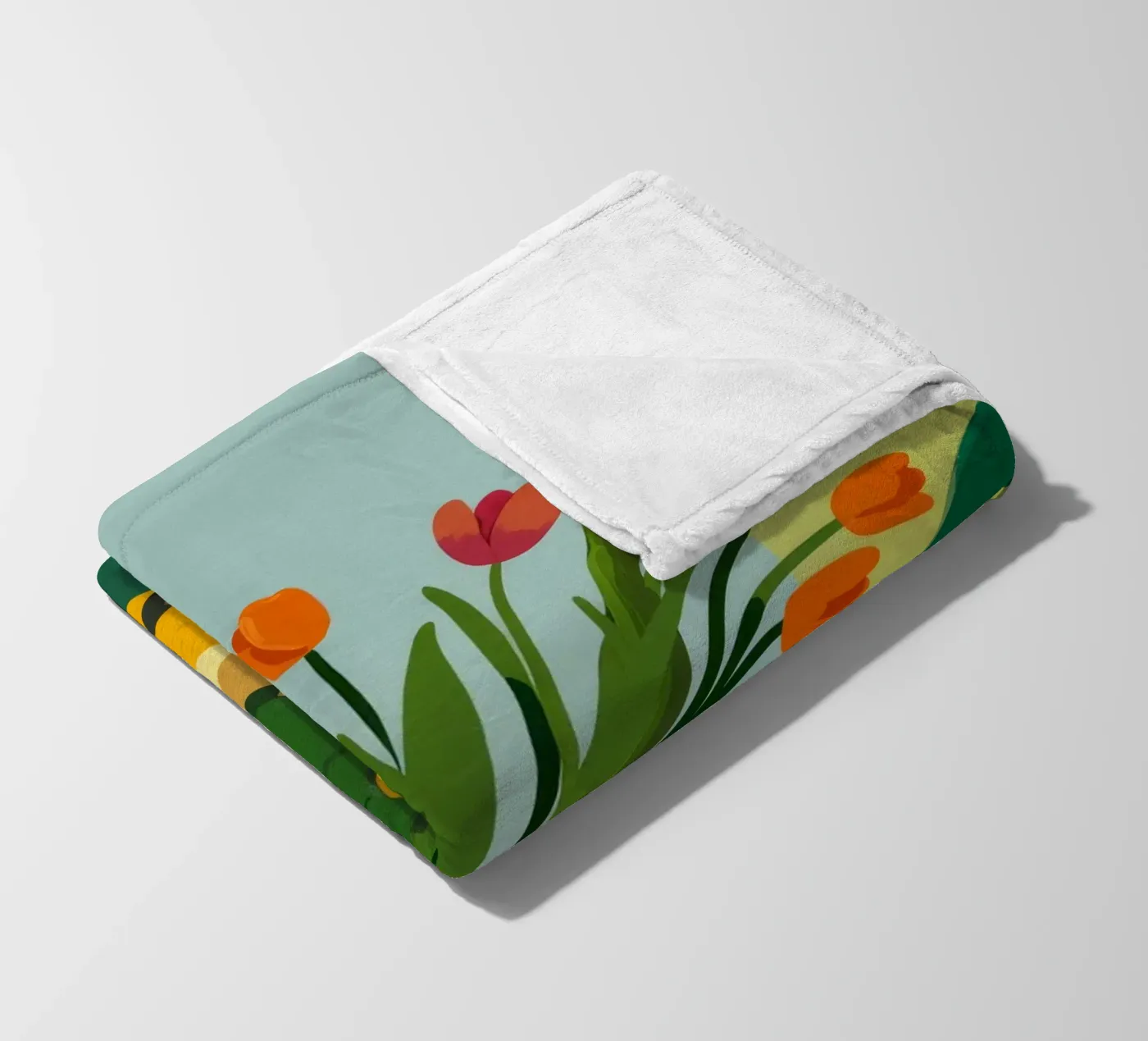 Tulip Table Tranquility fleece blanket by Fable Tempa