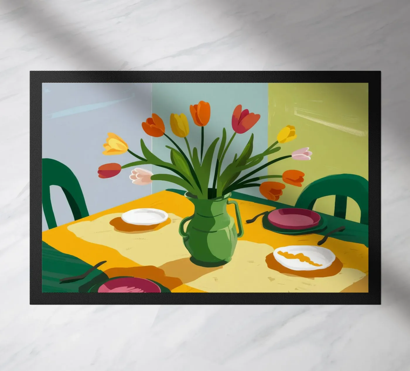 Tulp tafel Rust deurmat van Fable Tempa