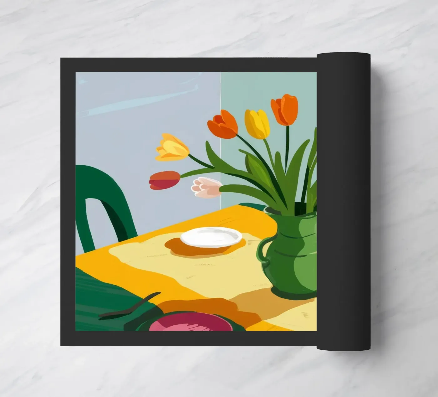 Tulp tafel Rust deurmat van Fable Tempa