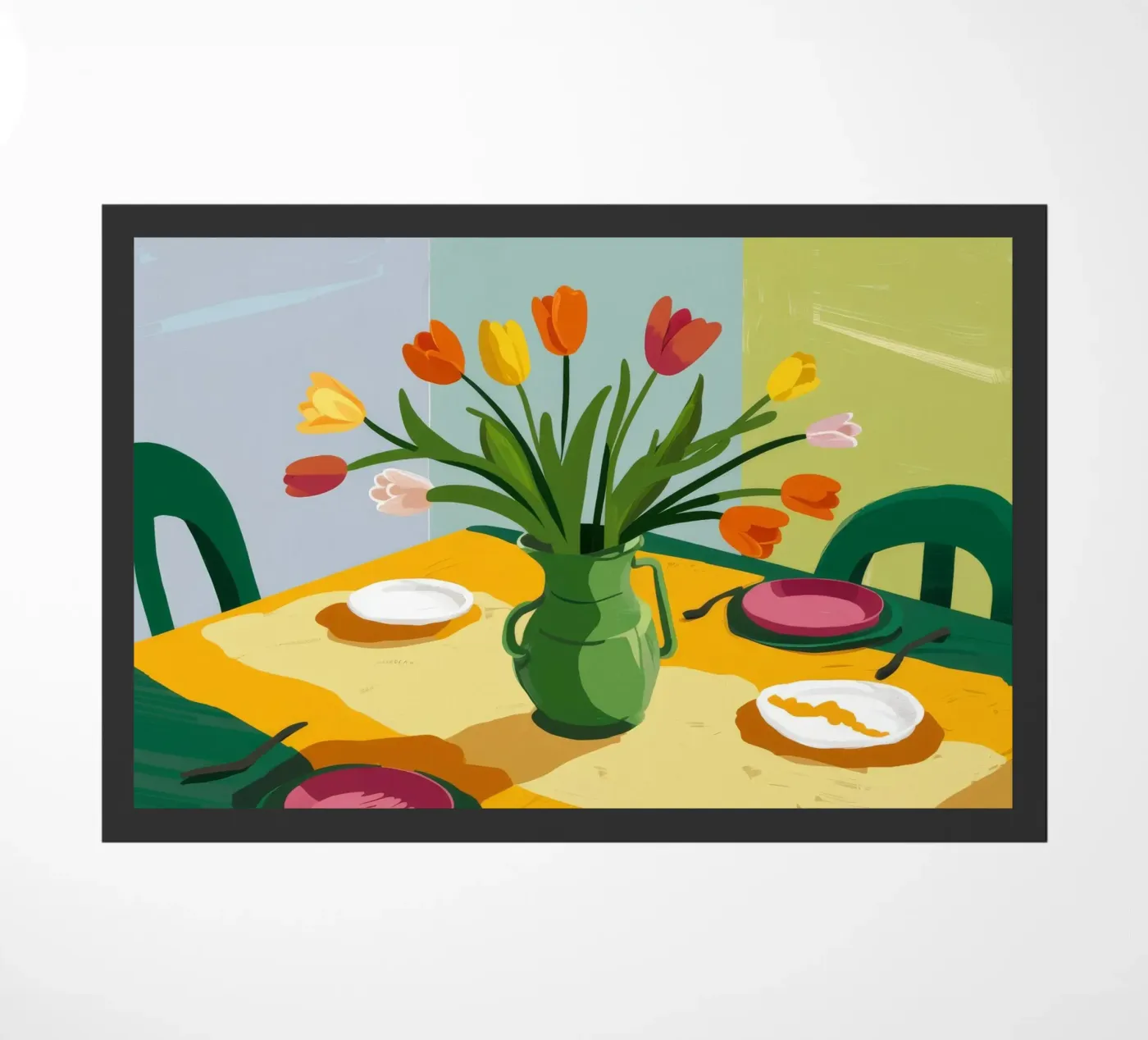 Tulp tafel Rust deurmat van Fable Tempa