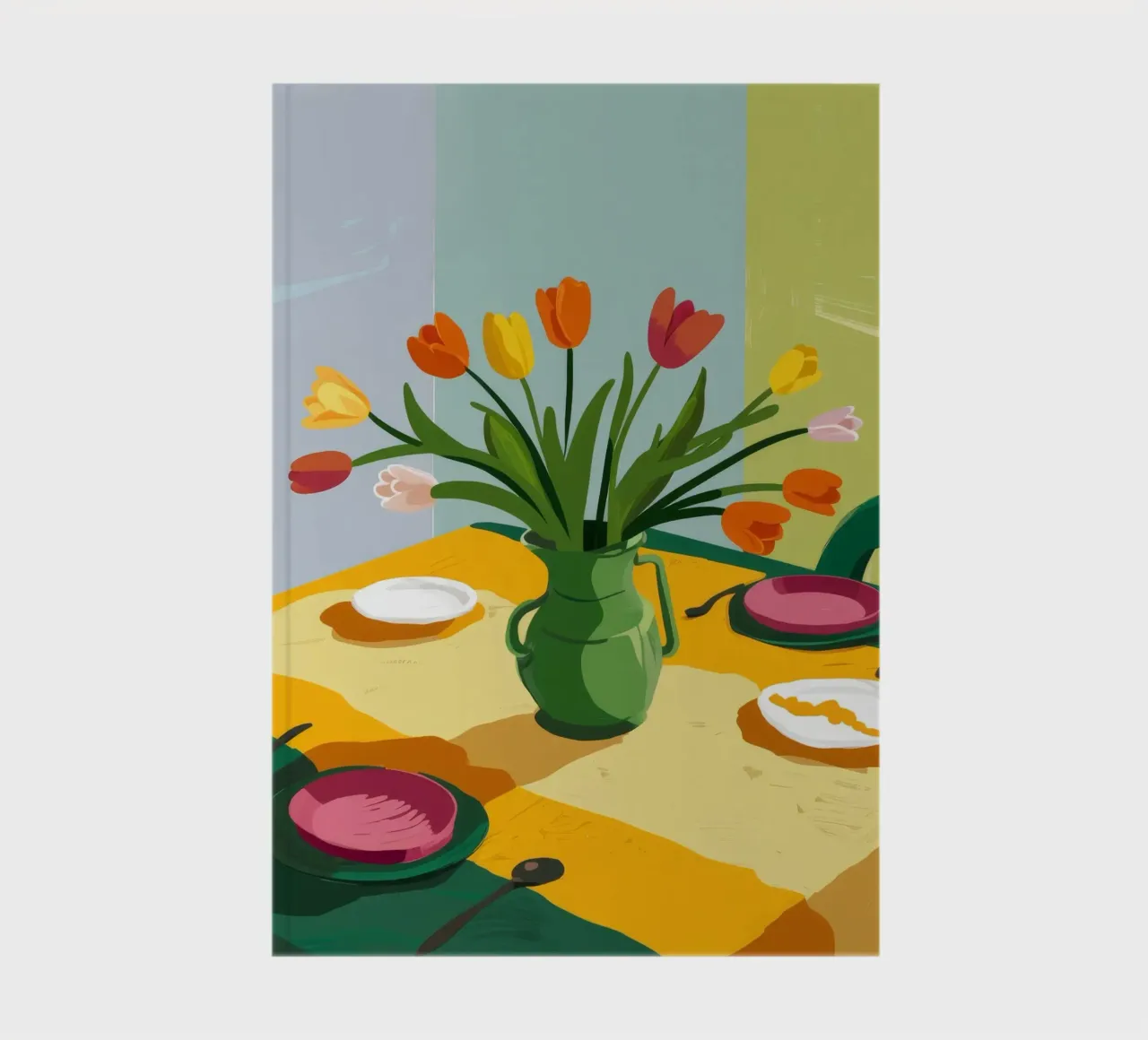 Tulip Table Tranquility notebook by Fable Tempa