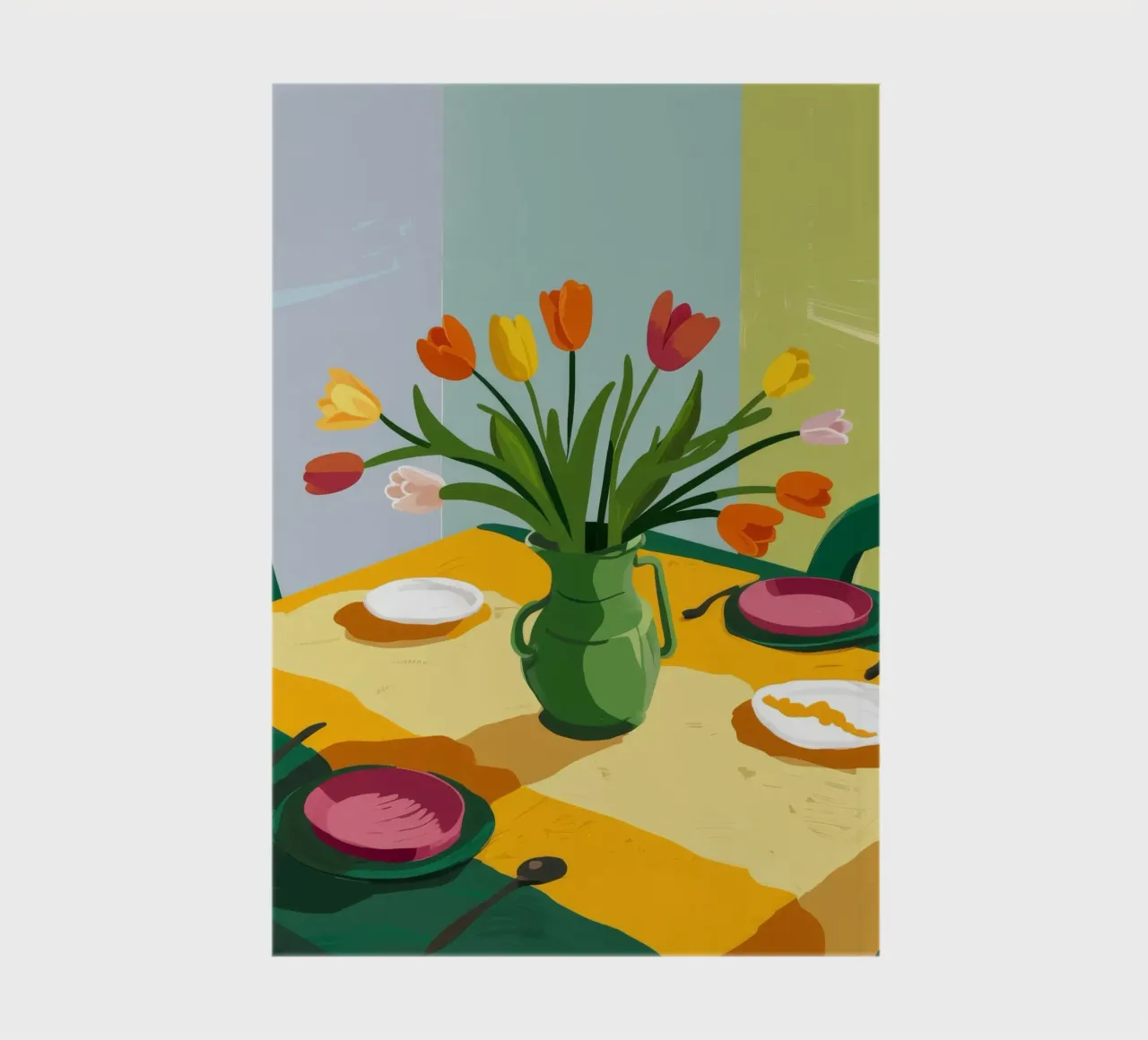 Tulip Table Tranquility notebook by Fable Tempa