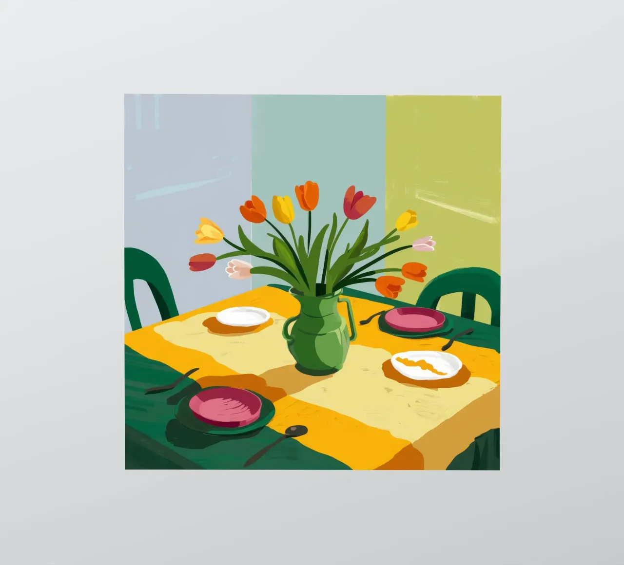 Mesa Tulip Tranquilidad pegatina de Fable Tempa