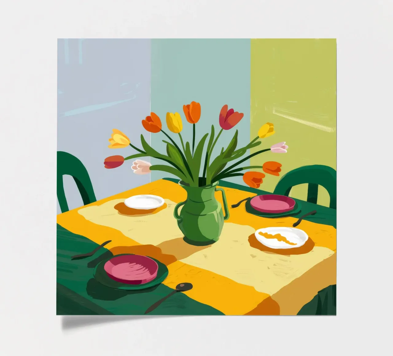Tulip Table Tranquility sticker sheet by Fable Tempa