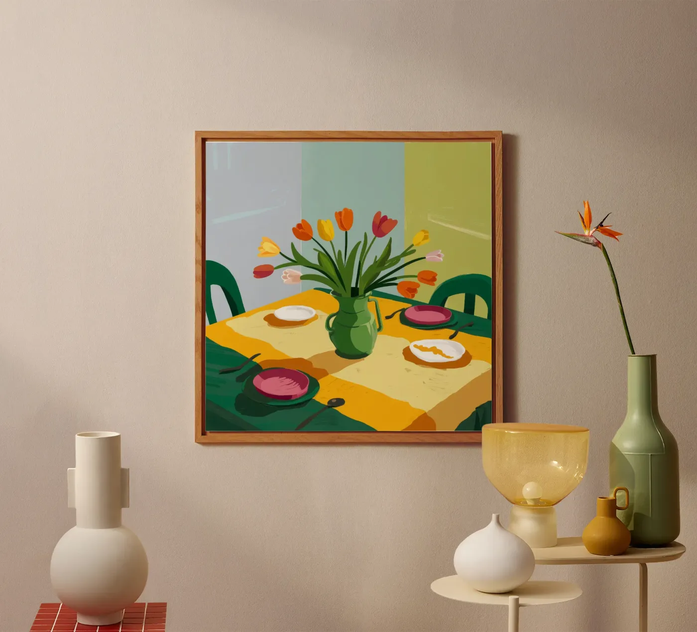 Tulip Table Tranquility forex plate by Fable Tempa