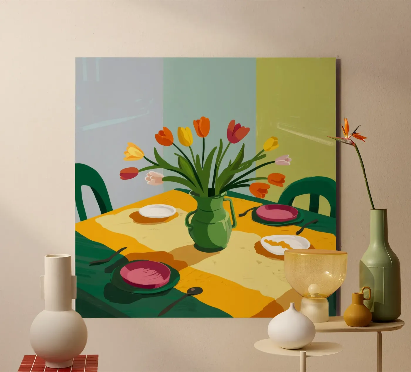 Tulip Table Tranquility forex plate by Fable Tempa