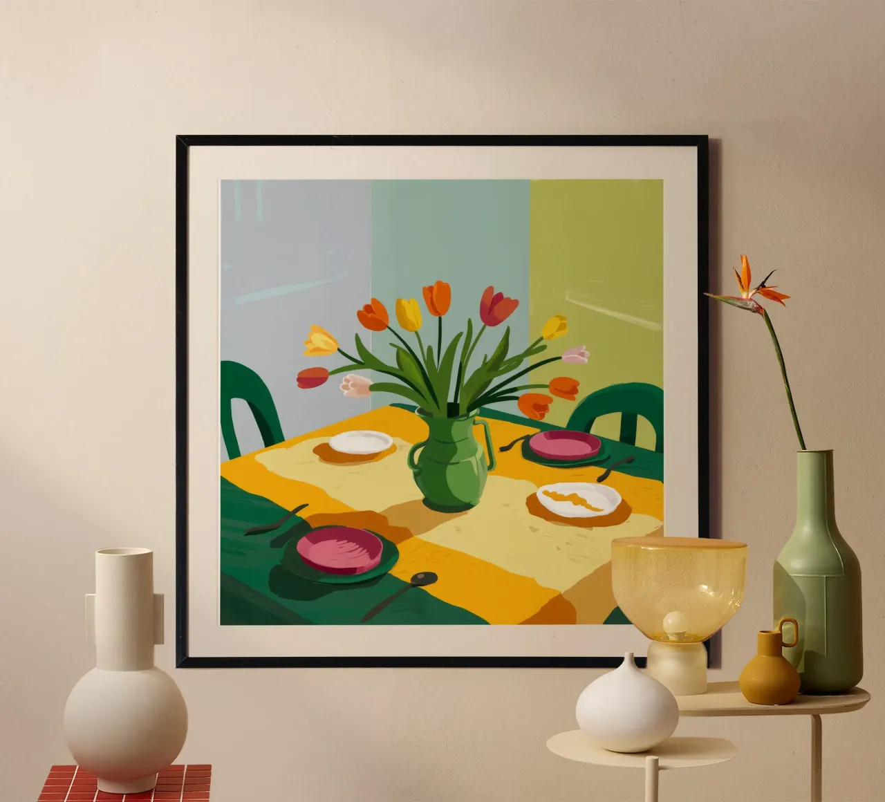 Tulip Table Tranquility poster by Fable Tempa