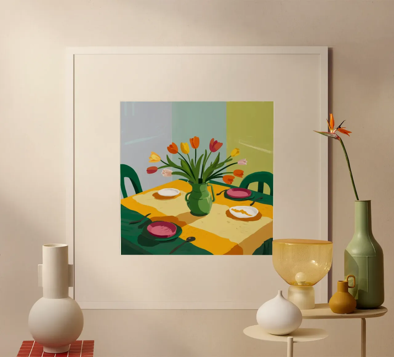 Tulip Table Tranquility poster by Fable Tempa