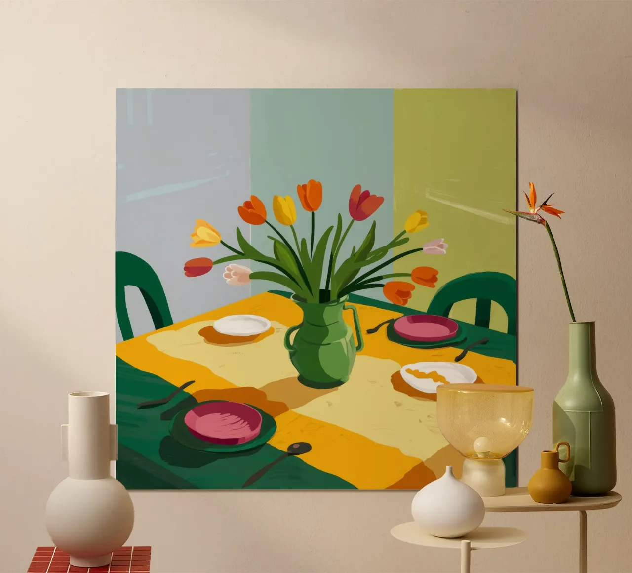 Tulip Table Tranquility poster by Fable Tempa