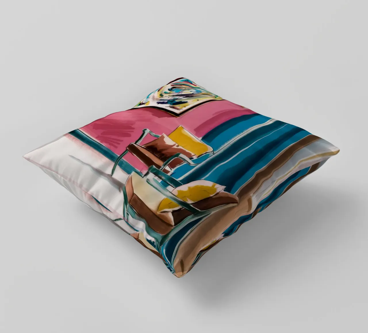 Interno a vortice astratto cuscino da Pan Denim