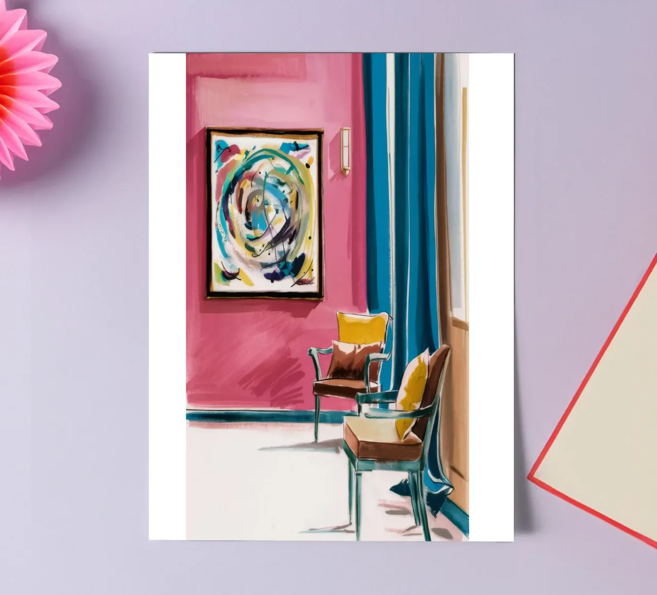 Abstract Swirl Interior sticker sheet by Pan Denim