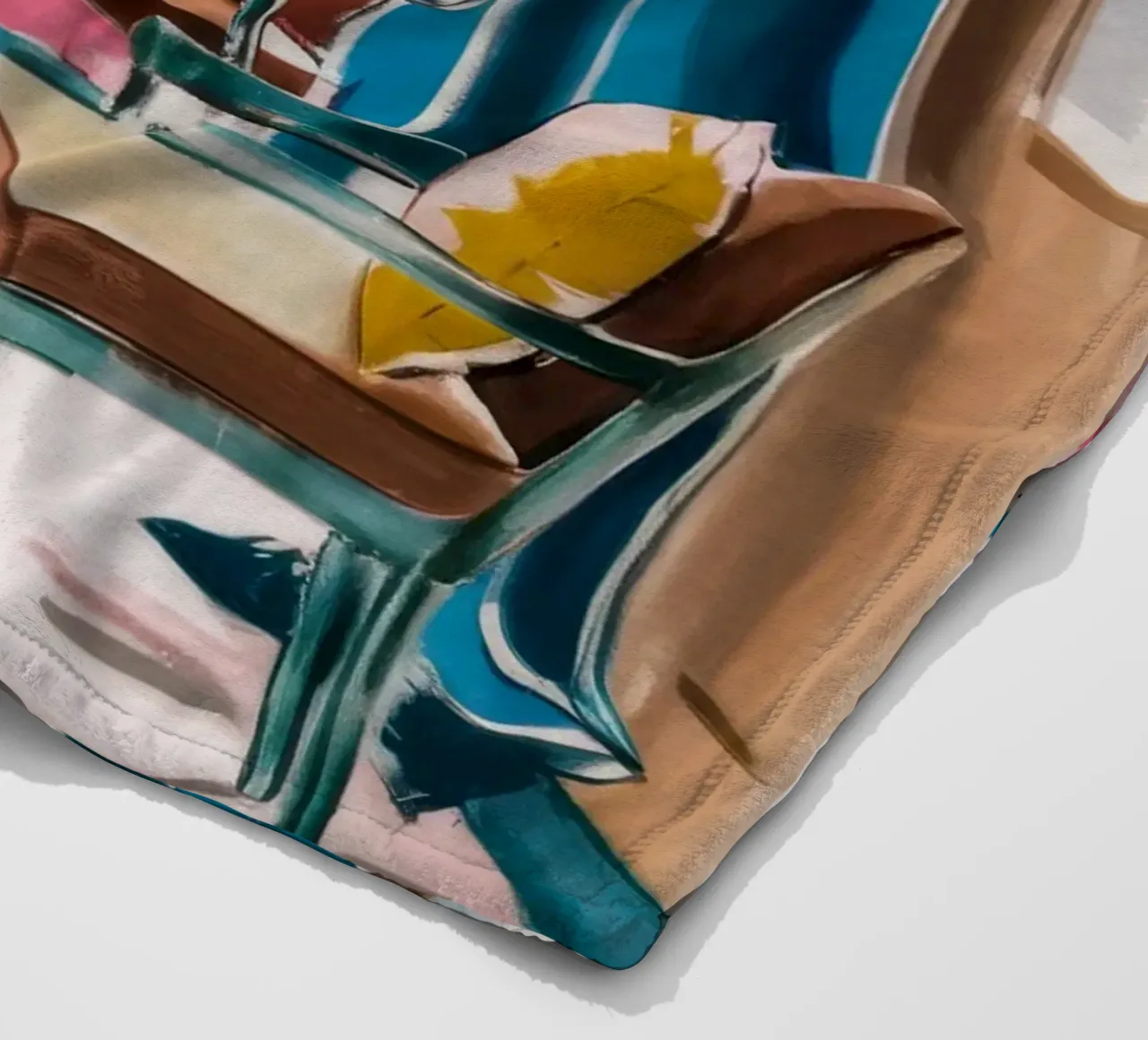 Interno a vortice astratto coperta in pile da Pan Denim