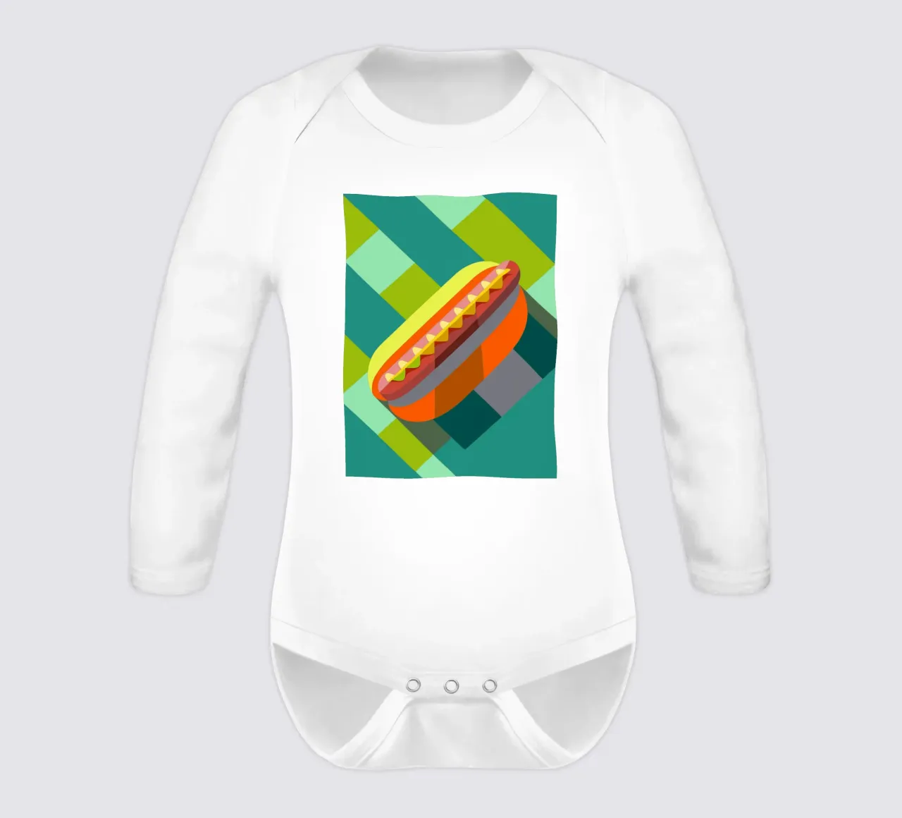 handphone vector illustration long-sleeve baby romper by zaidza