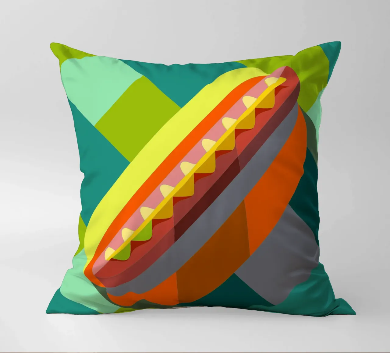 handphone vector illustration decorative cushion by zaidza
