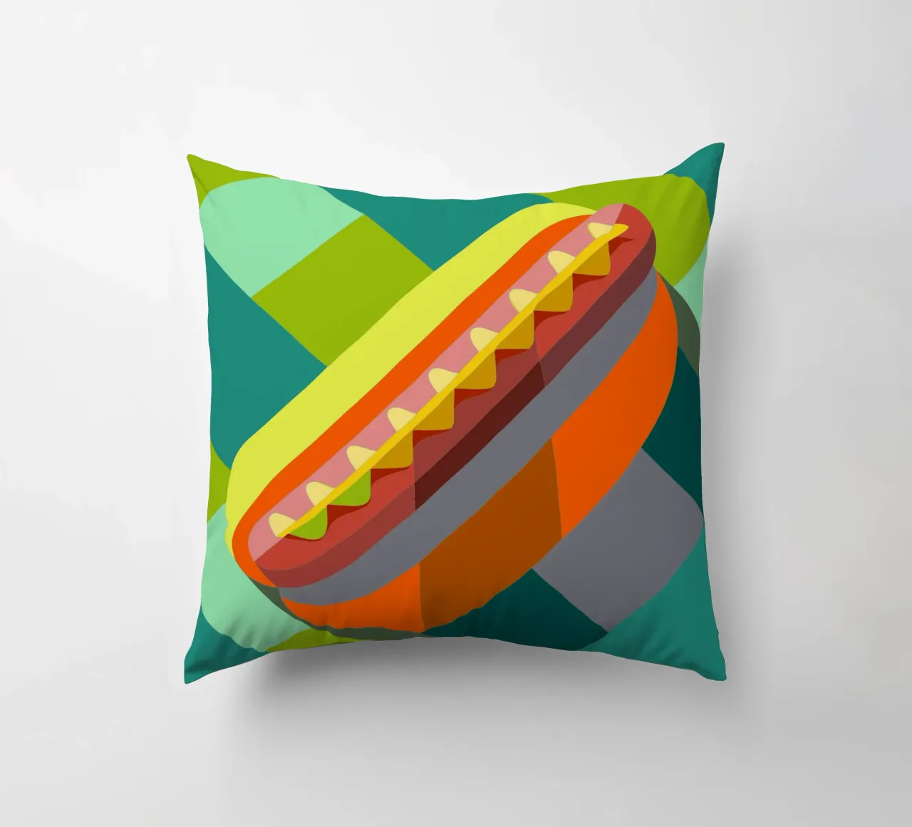 handphone vector illustration decorative cushion by zaidza