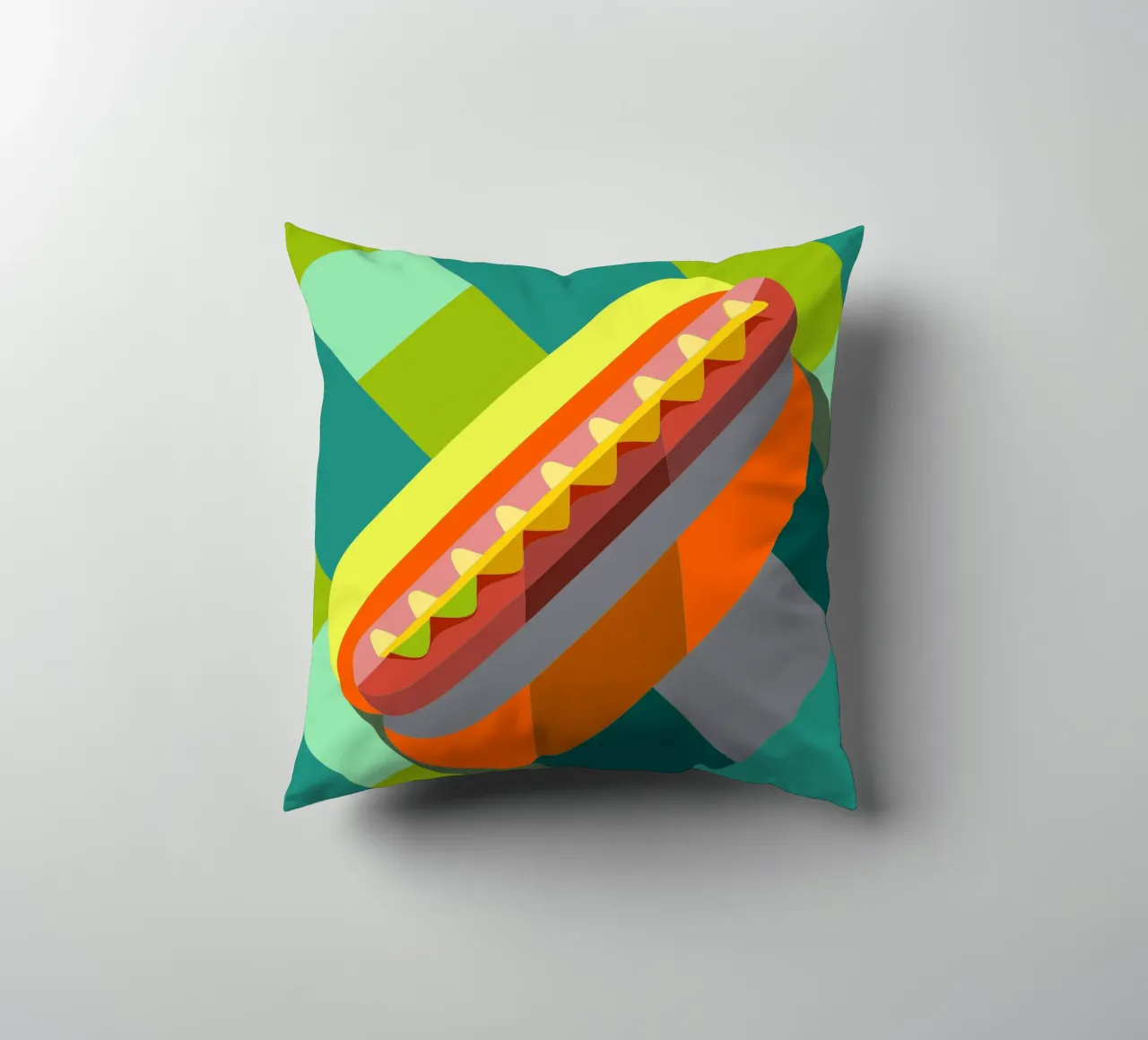 handphone vector illustration decorative cushion by zaidza