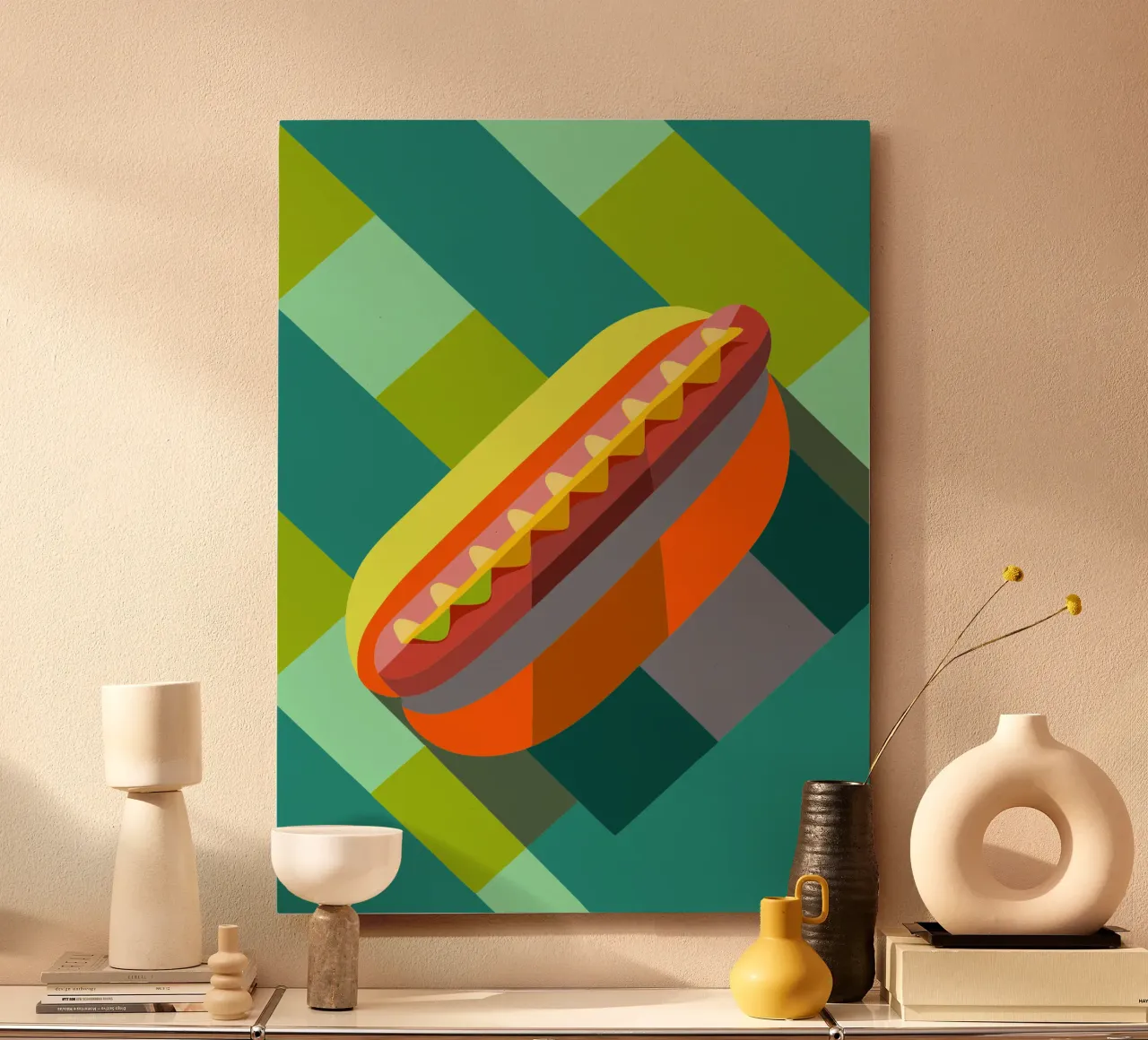 handphone vector illustration alu-dibond by zaidza