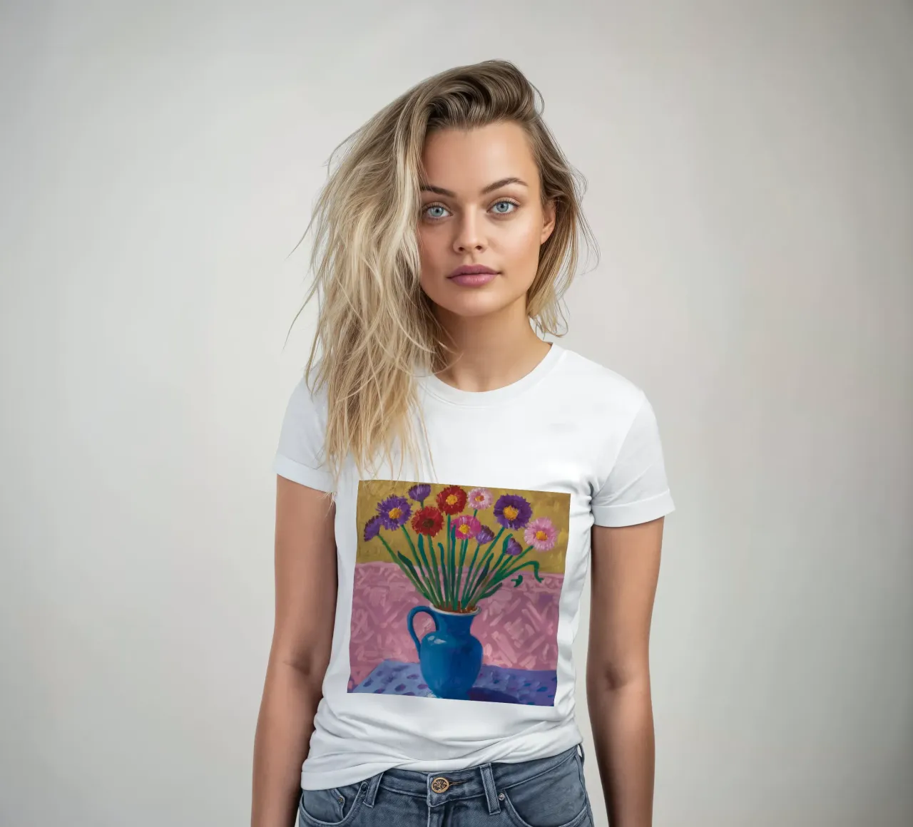 Amethyst Vase Array women's fitted t-shirt by Tiga Bersama