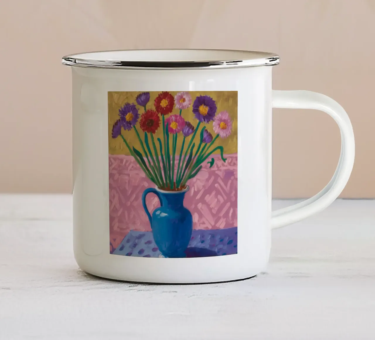 Vaso di ametista tazza in smalto da Tiga Bersama