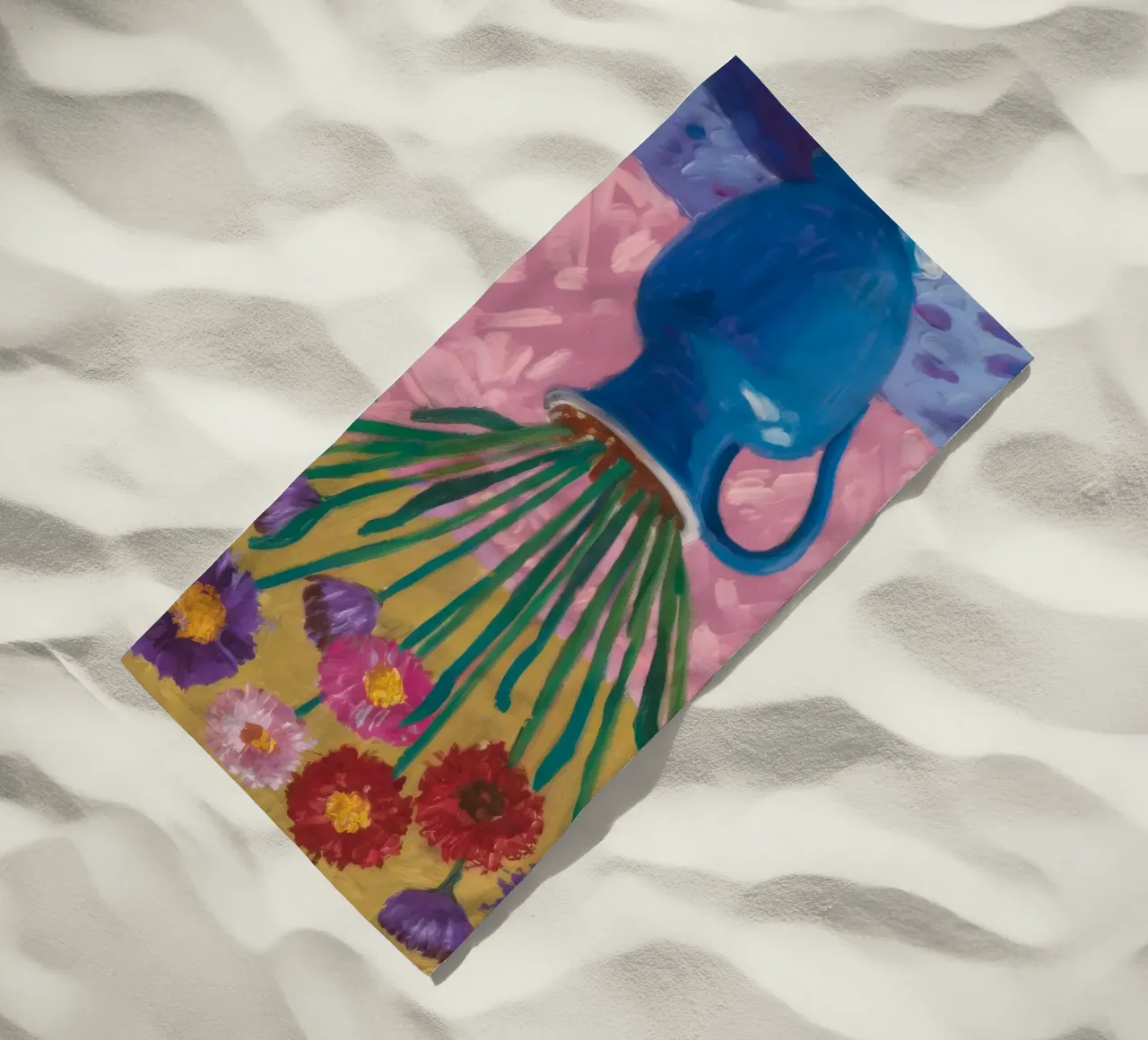 Amethyst Vase Array beach towel by Tiga Bersama