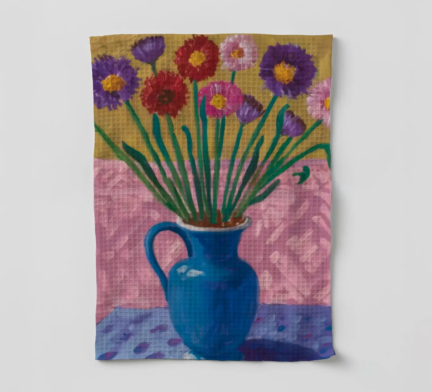 Amethyst Vase Array tea towel by Tiga Bersama