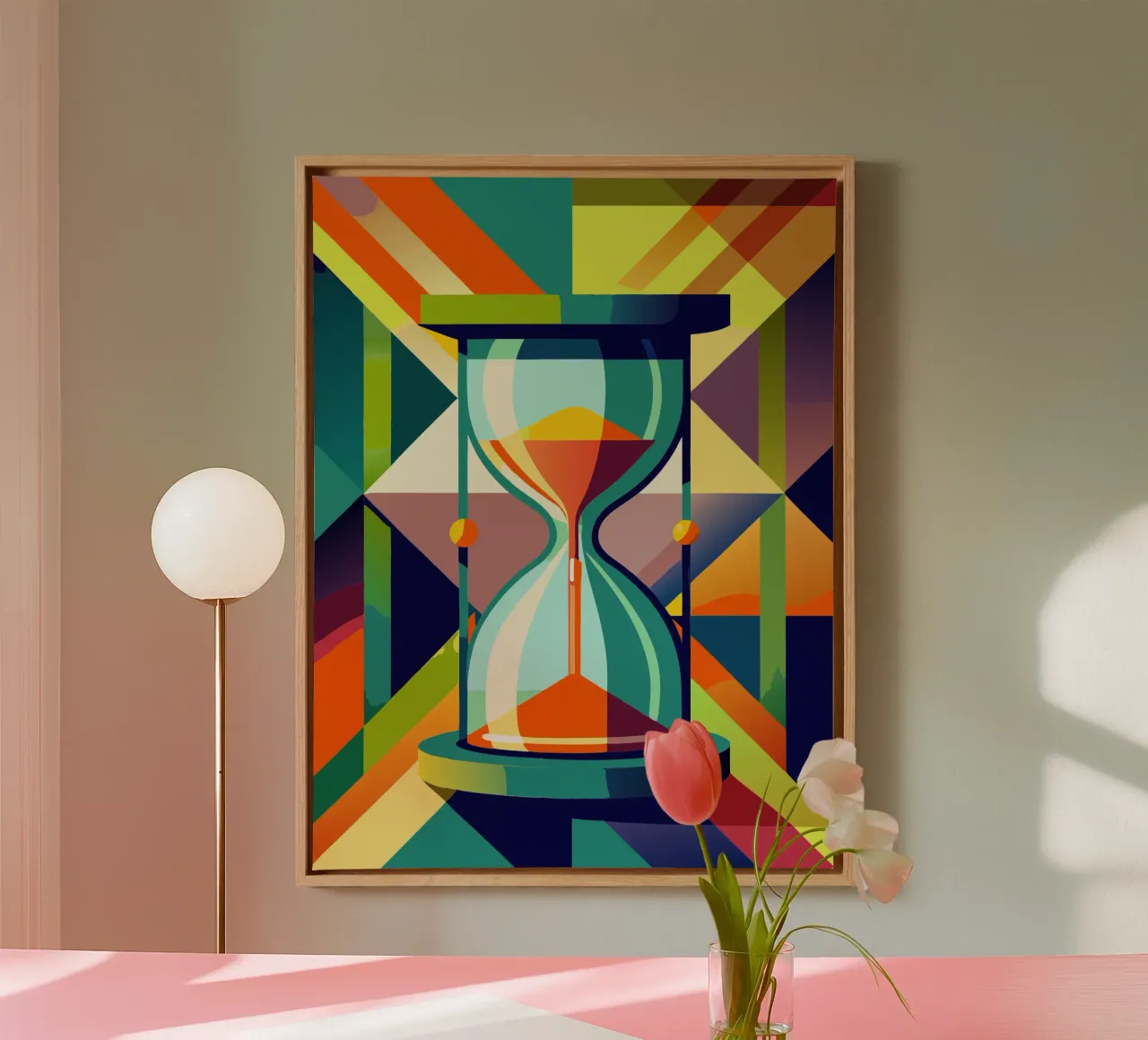 zandloper vector canvas met Baklijst van zaidza