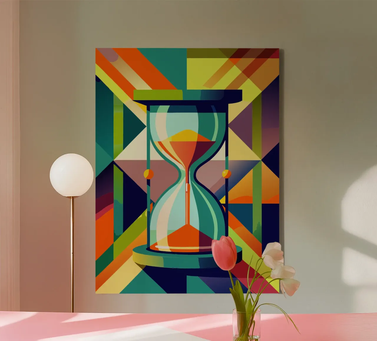 zandloper vector canvas met Baklijst van zaidza