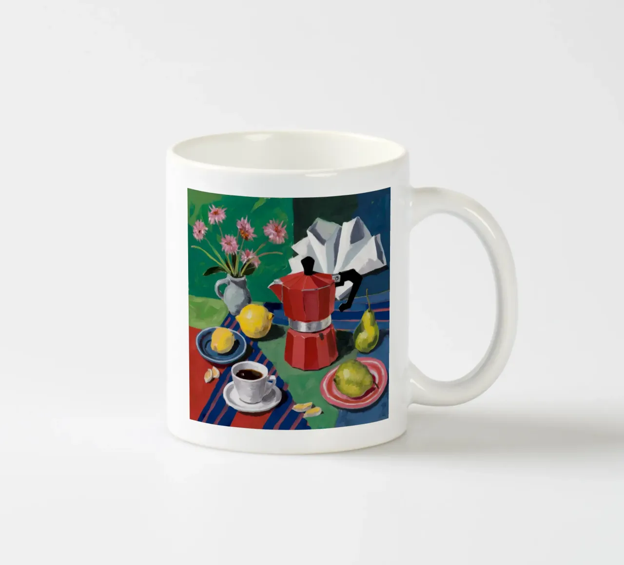Momento caffè cremisi tazza in ceramica da Fable Tempa