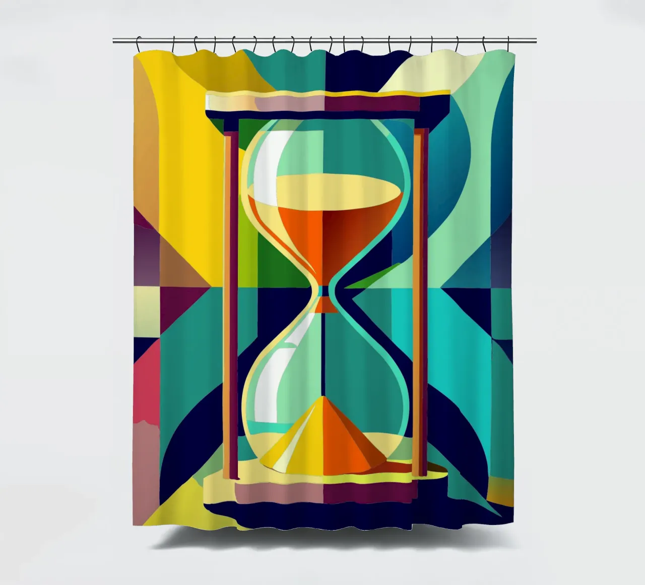 hourglass classic vector shower curtain by zaidza