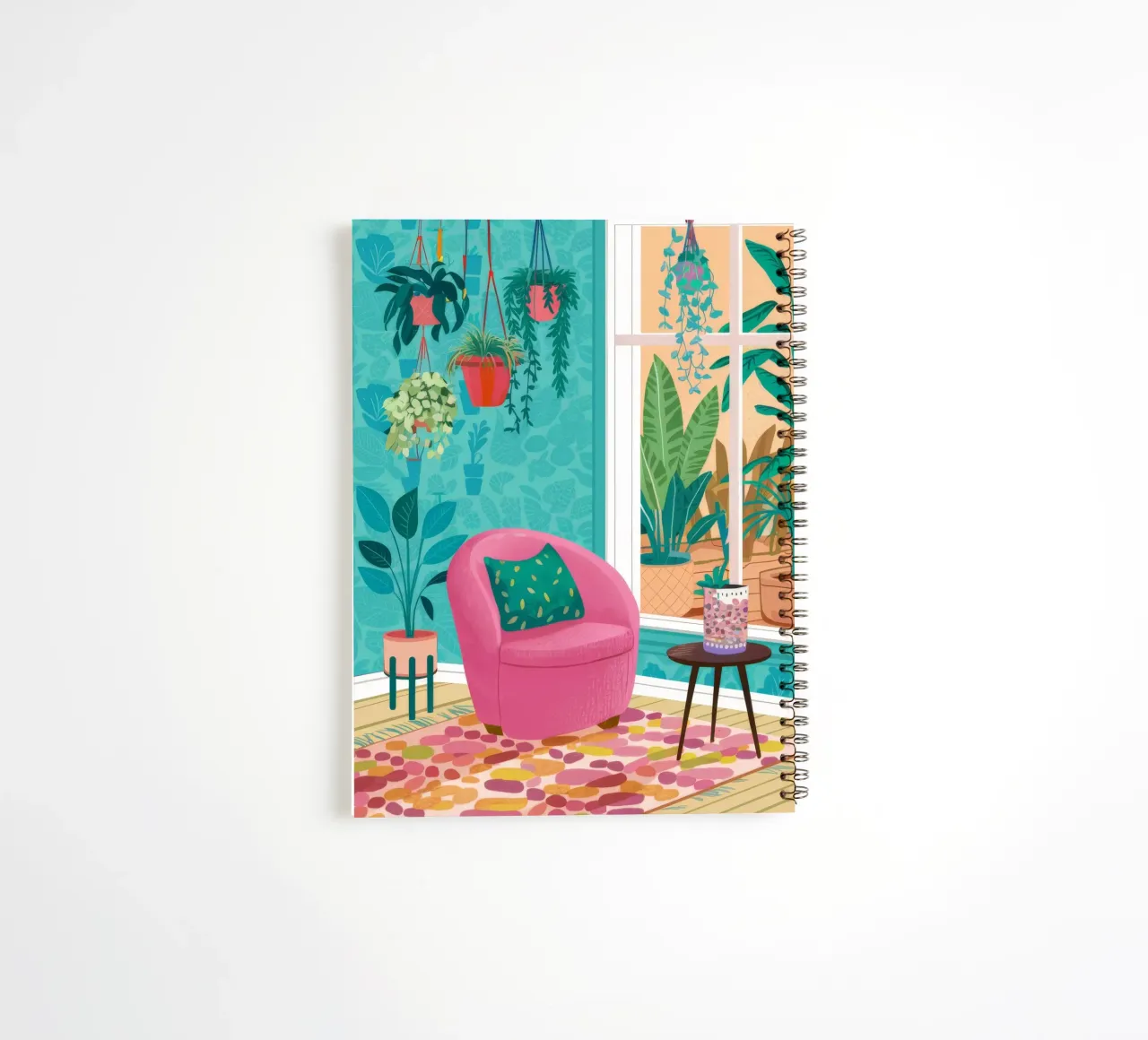 Turquoise Paradise Room spiral notebook by Pan Denim