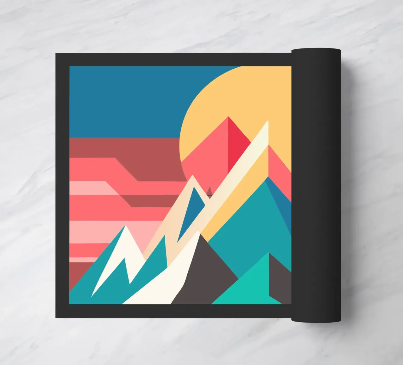 mountain rusty vector doormat by zaidza