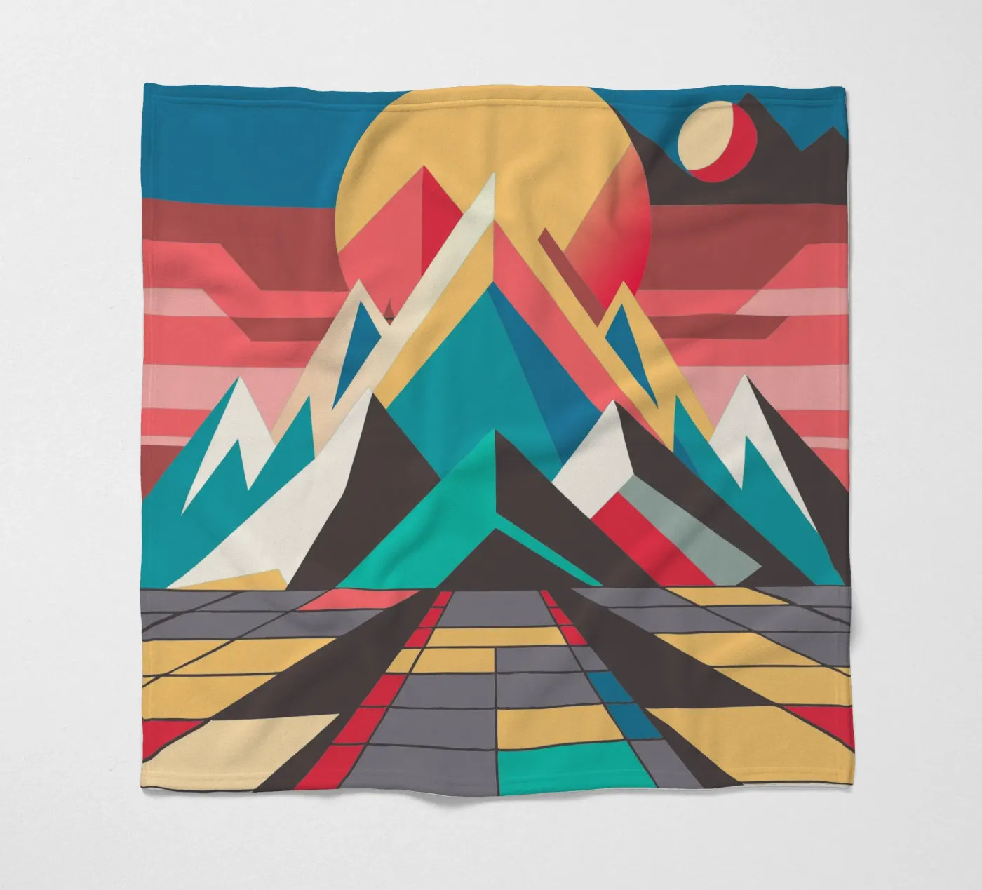 mountain rusty vector fleece blanket by zaidza