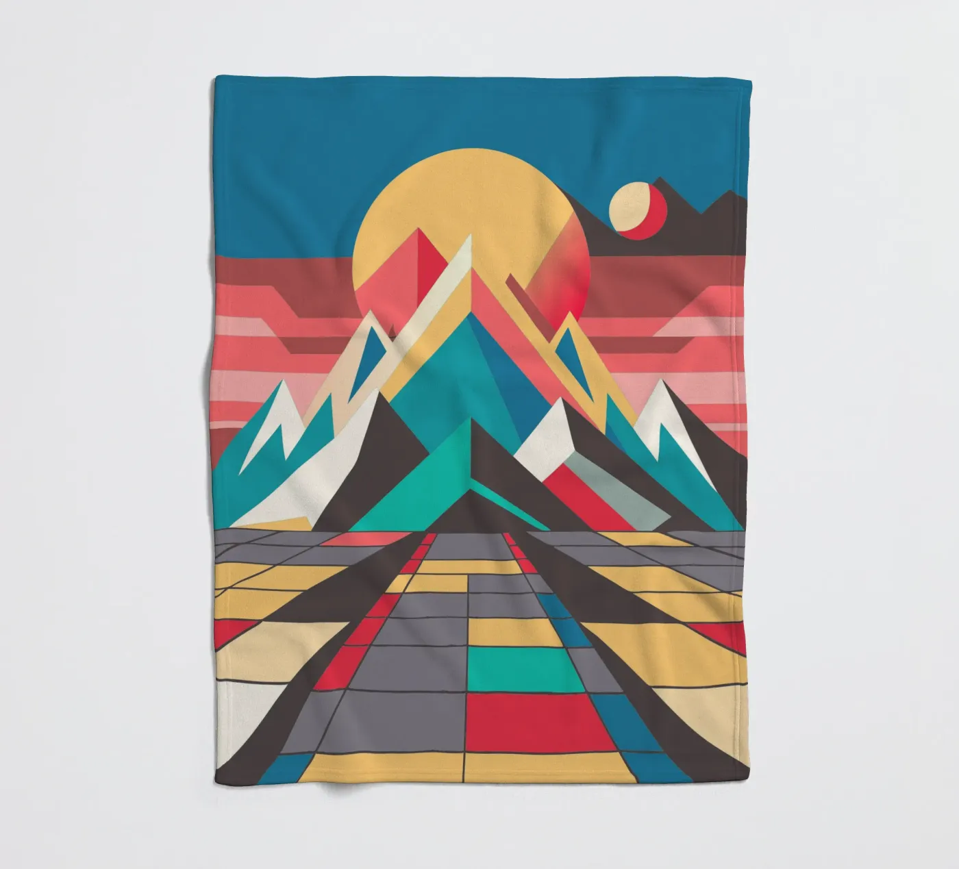 mountain rusty vector fleece blanket by zaidza