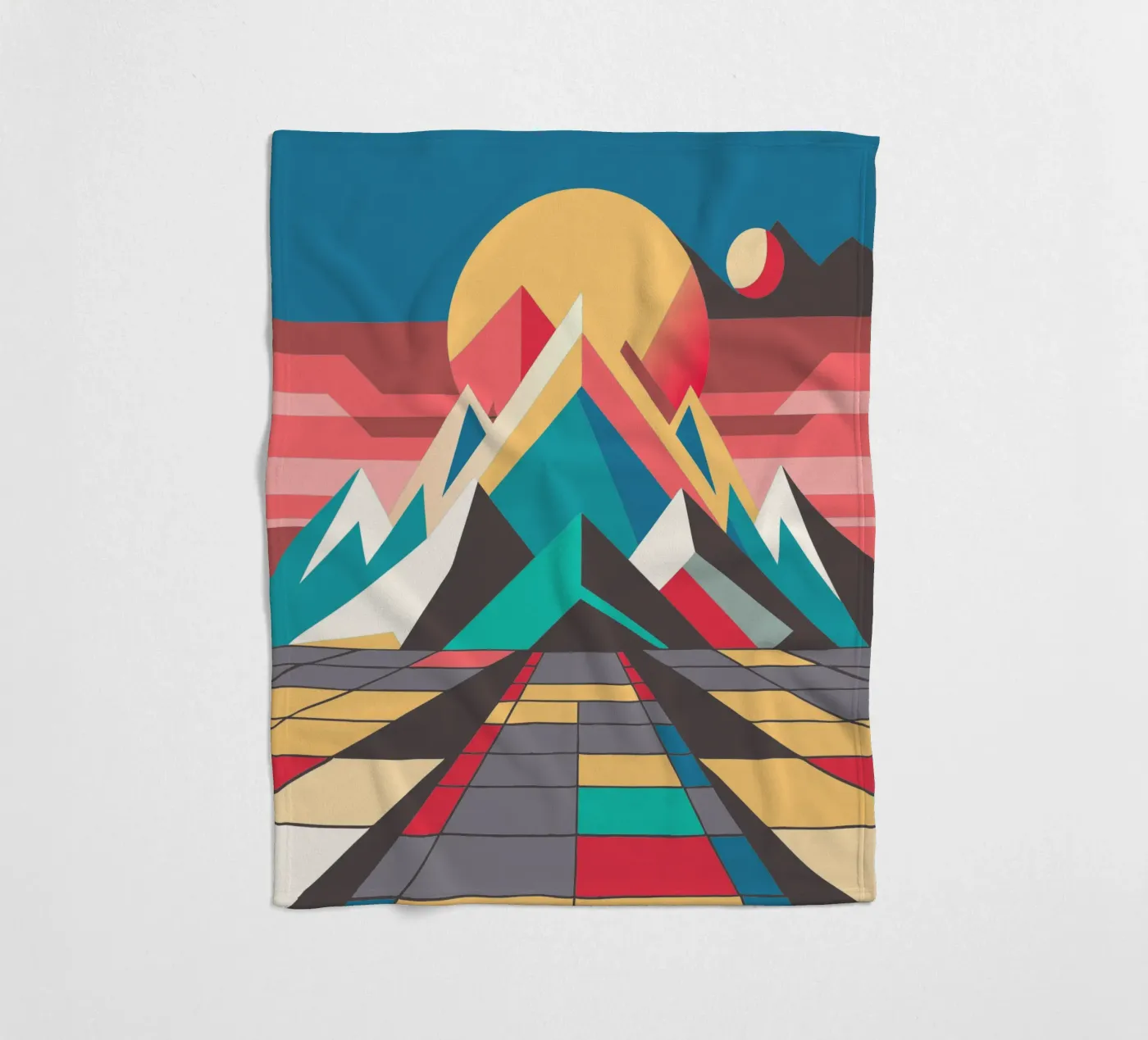 mountain rusty vector fleece blanket by zaidza