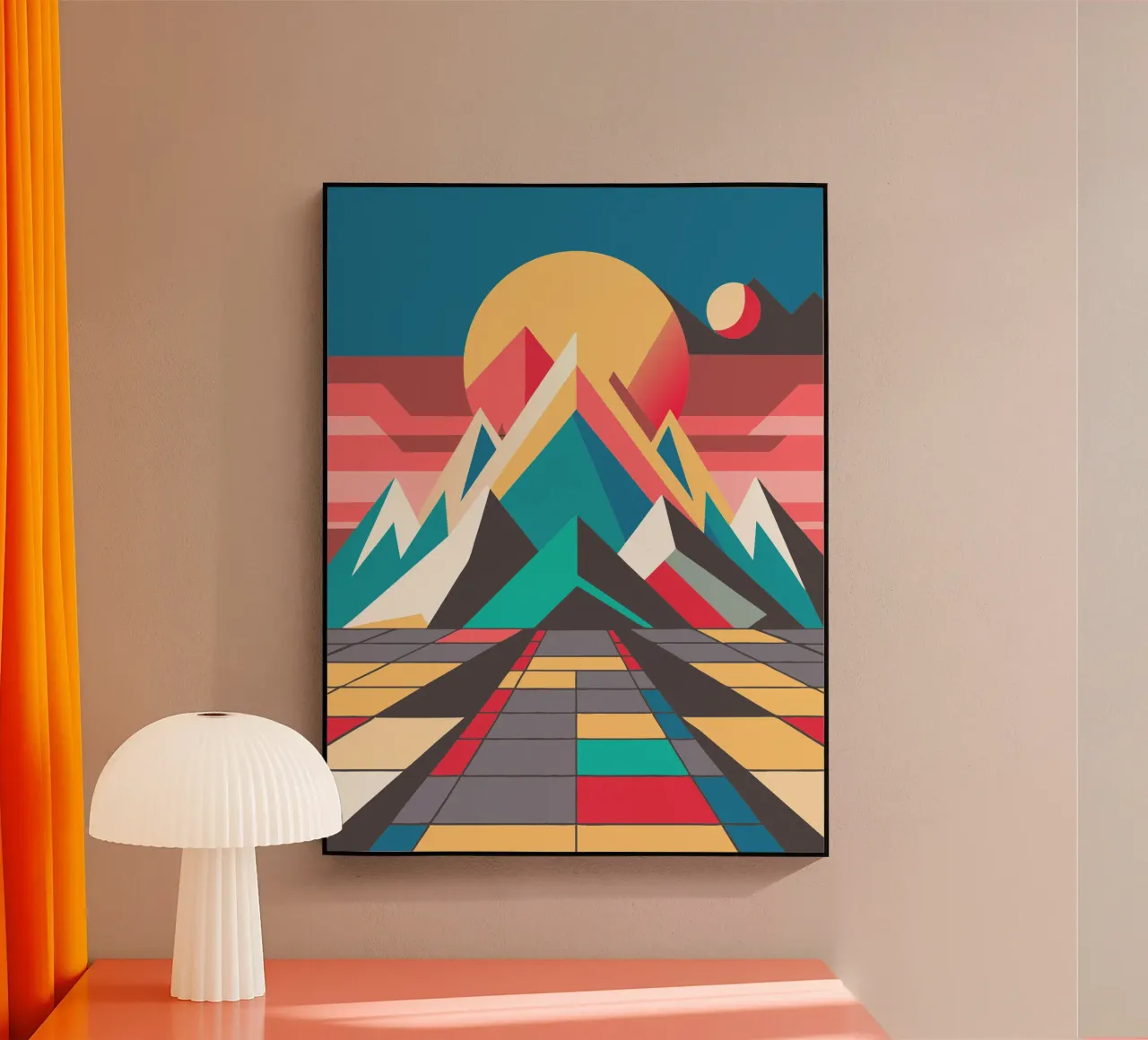 mountain rusty vector Acryl-Glas von zaidza