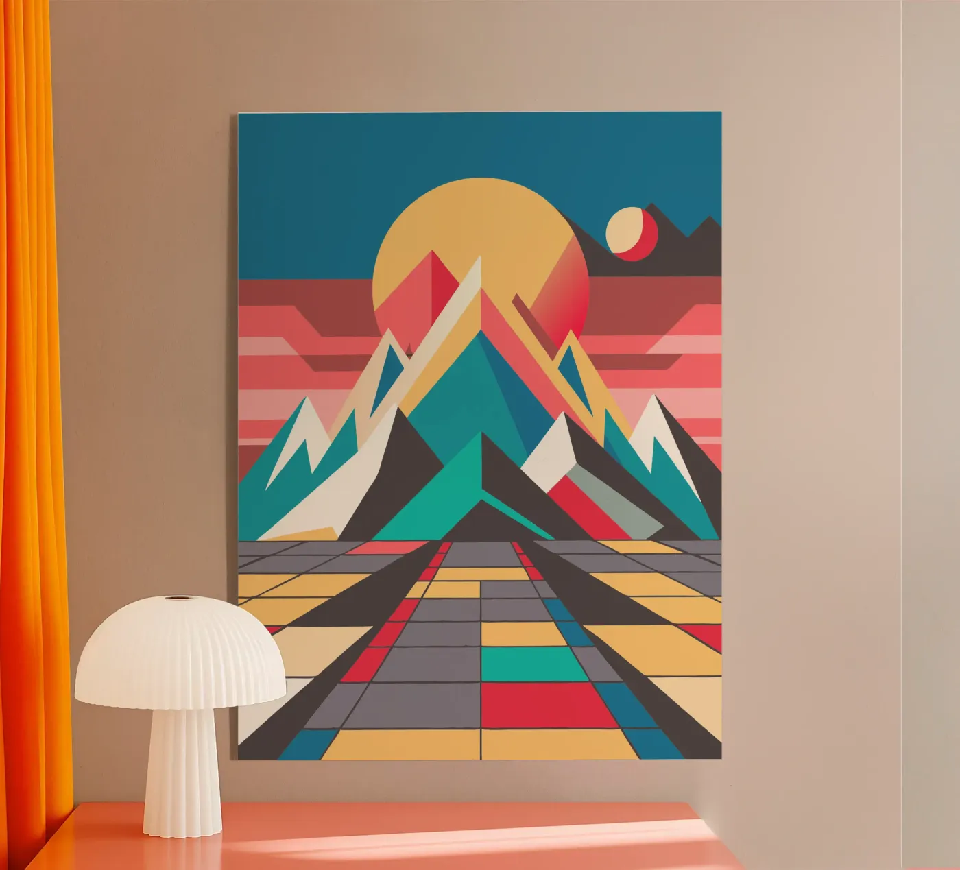 mountain rusty vector Acryl-Glas von zaidza