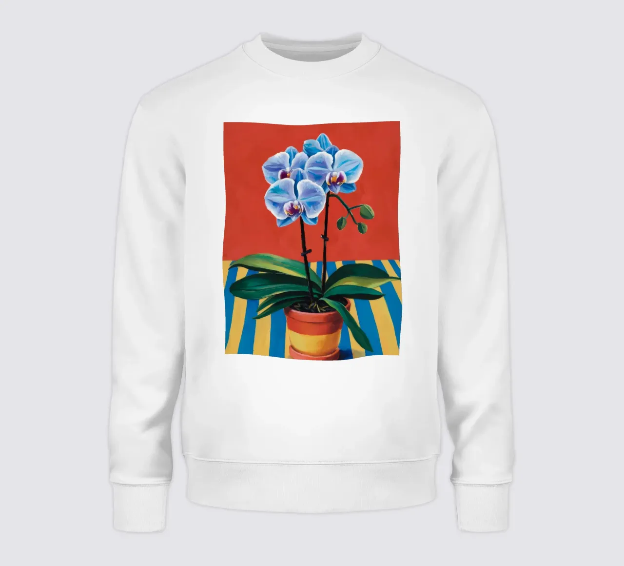 Striscia di orchidea blu felpa da Tiga Bersama