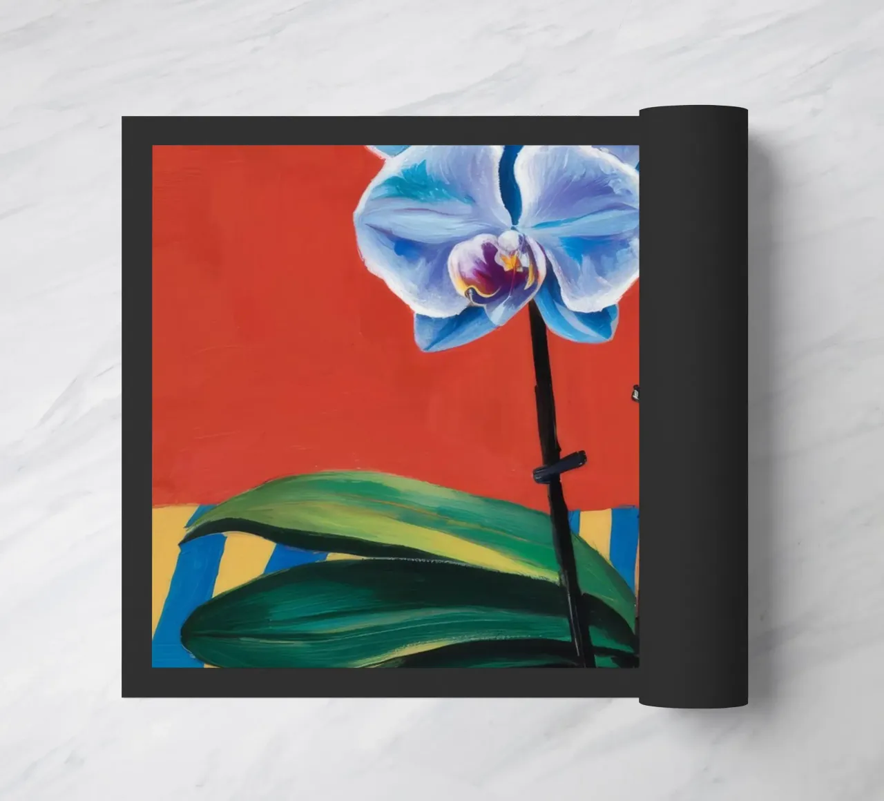 Striscia di orchidea blu zerbino da Tiga Bersama